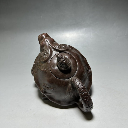 Yixing Zisha Clay Teapot Dragon Turtle Pot Made By Emperor Qianlong 450ml