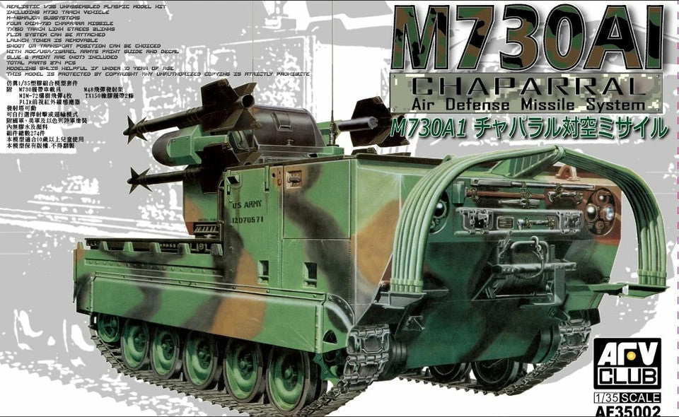 AFV Club AF35002 1/35 U.S. M730A1 Chaparral Air Defense Missile System