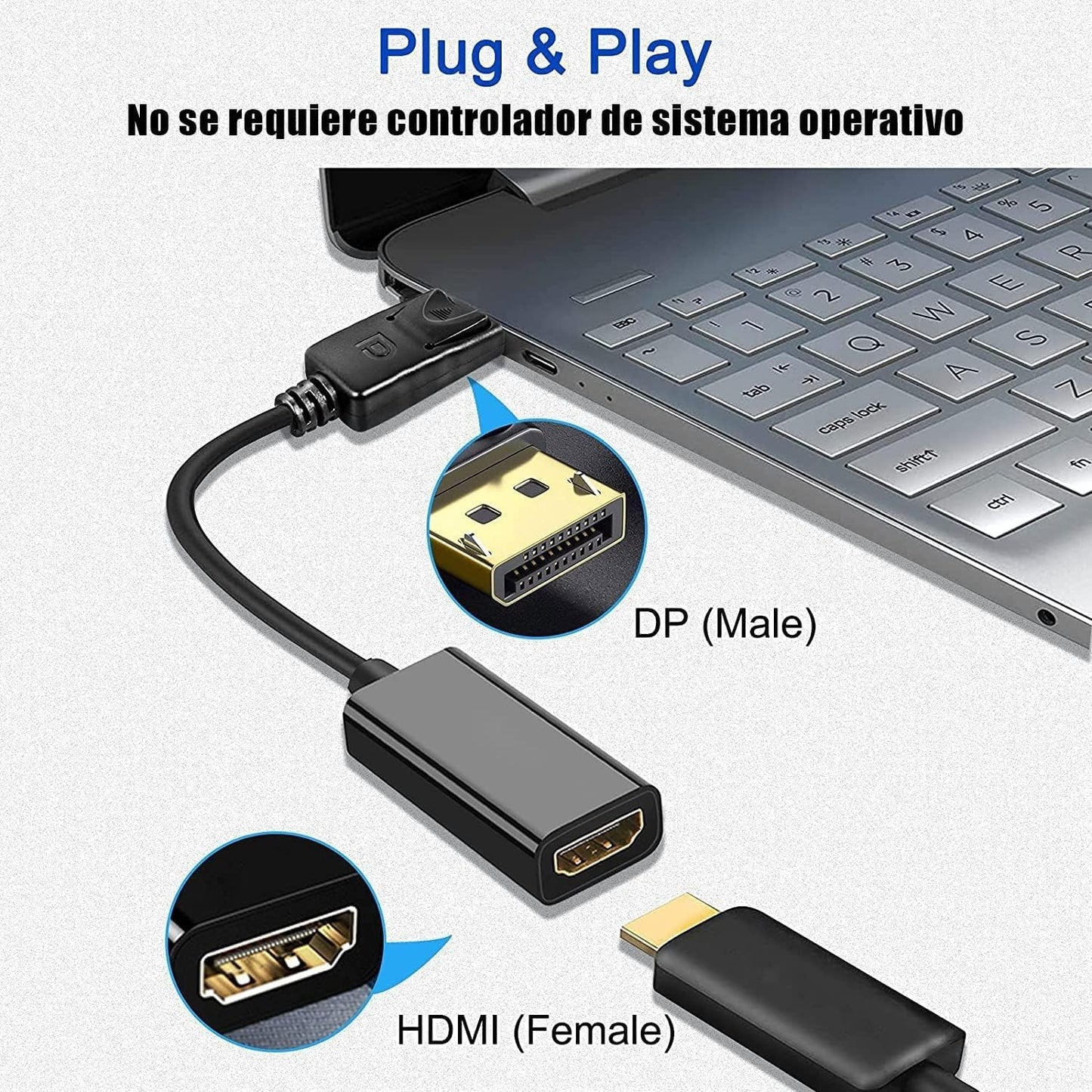 DP Displayport Male to HDMI Female Cable Converter Adapter for PC Desktop Lot