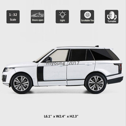 1/32 Land Rover Range Rover Model Car Diecast Toy Cars Boys Toys Kids Gift White