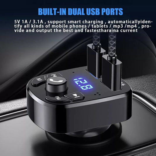 US Bluetooth 5.0 Car Wireless FM Transmitter 2USB PD Charger AUX Hands-Free lot