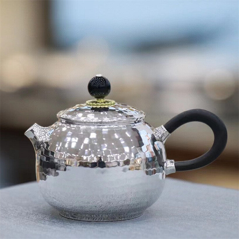 65g 75ml Pure Silver Tea Pot Full Handmade Pot Mini Sterling Silver Teaware Pot
