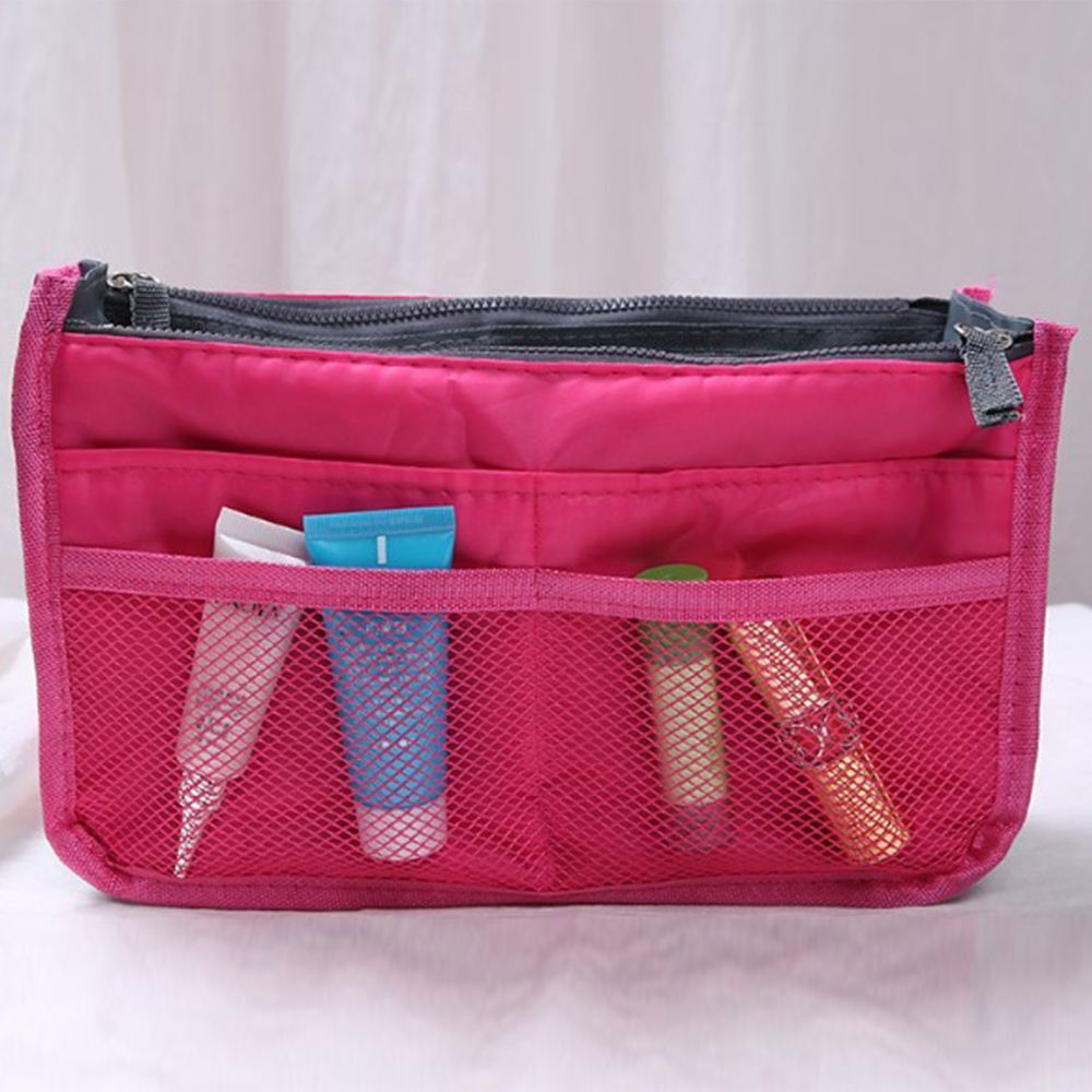 Large Cosmetic Storage Bag Nylon Travel Makeup Organizer Handbag Tote Travel Bag