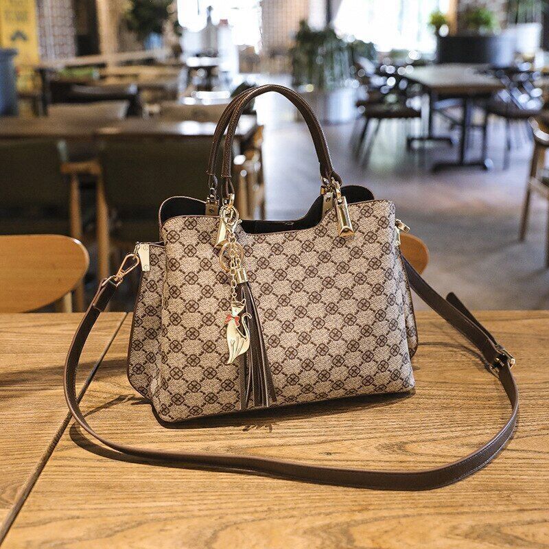 Shoulder Bag Women Crossbody Ladies Shopper Plaid Big Handbags