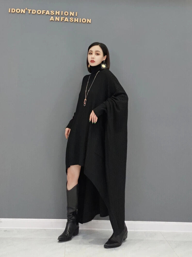 Long Sleeve Turtleneck Dress Wool Sweater Sweater Robe Dresses Women 2023