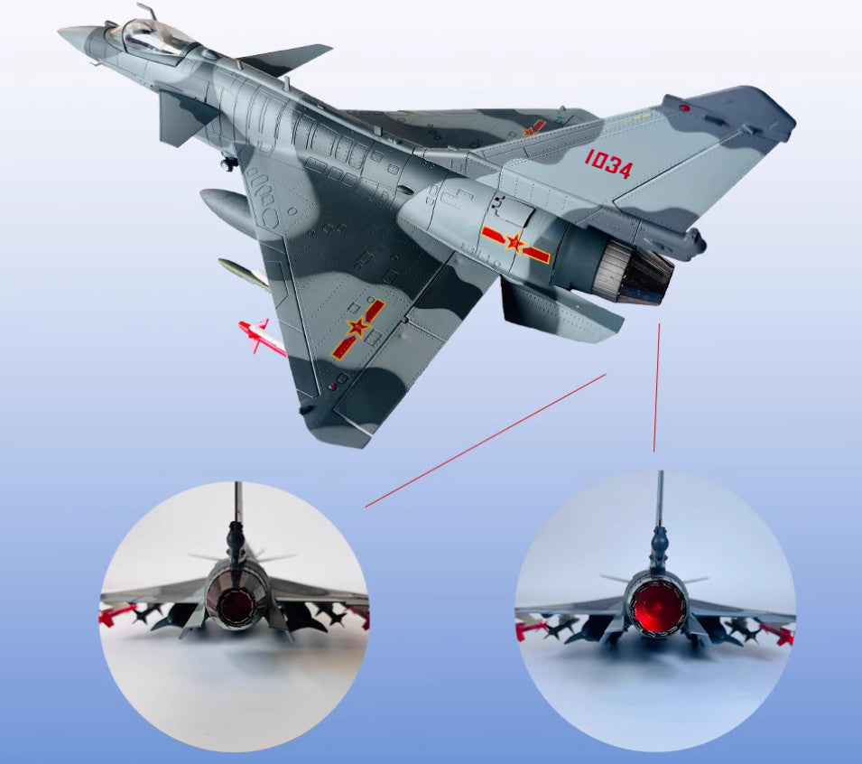 1:30 48CM China J-10B Fighter Jet Plane Airplane Diecast Military Aircraft Model