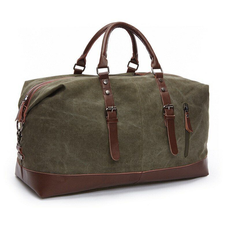 Carry on Luggage Bags Men's Canvas Travel Bags Suitcase Tote Weekend Overnight