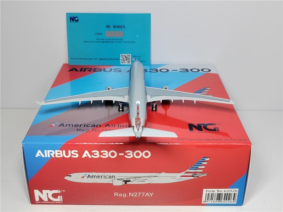 1:400 NG American AIRBUS A330-300 Passenger Airplane Diecast Aircraft Model