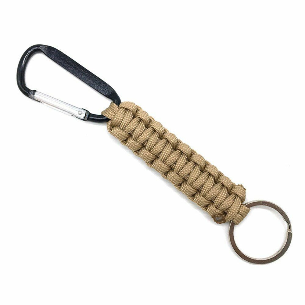 Cord Keychain Military Emergency Paracord Survival Kit Parachute Rope Carabiner