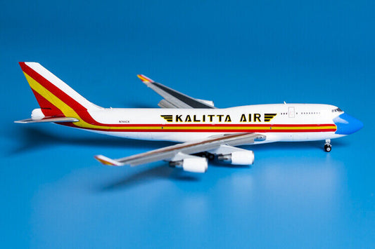 1:400 GeminiJets Kalitta Air BOEING 747-400 Airfreighter Flap Down Diecast Model