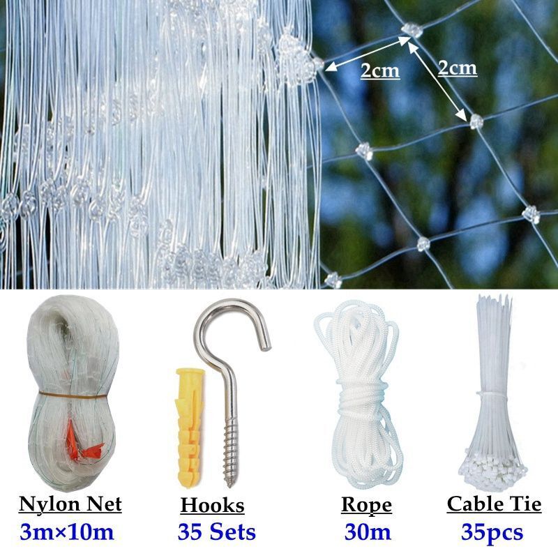 Cat Safety Net Nylon 2x2cm Hole Screen Home Balcony Pets Fall Protection Netting