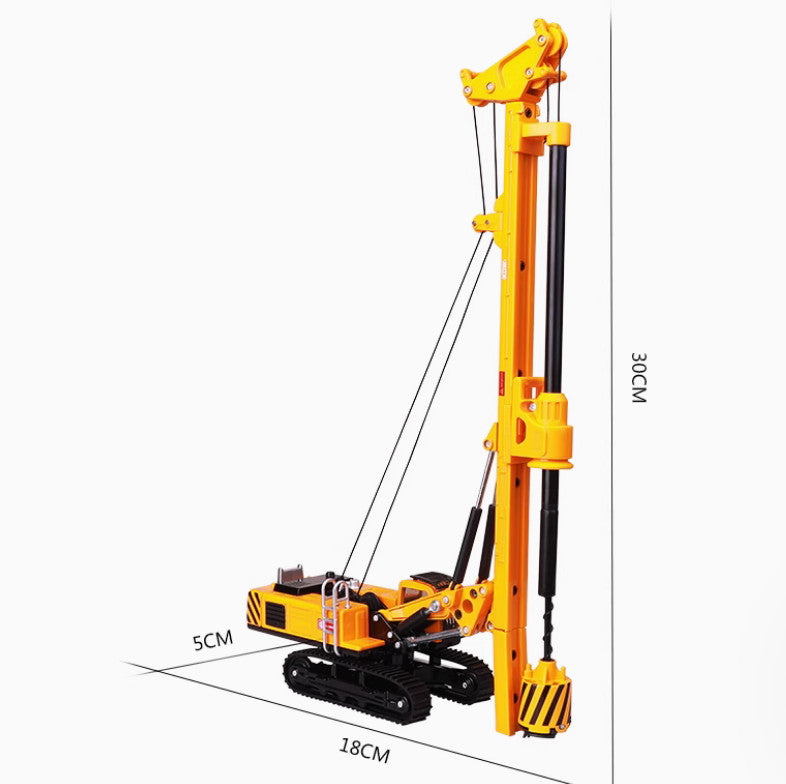1:64 KDW Rotary Drilling Rig Construction Machine Equipment Diecast Model Blue