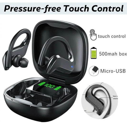 Bluetooth 5.0 Headset TWS Wireless Earphones Earbuds Stereo Headphones Ear Hook
