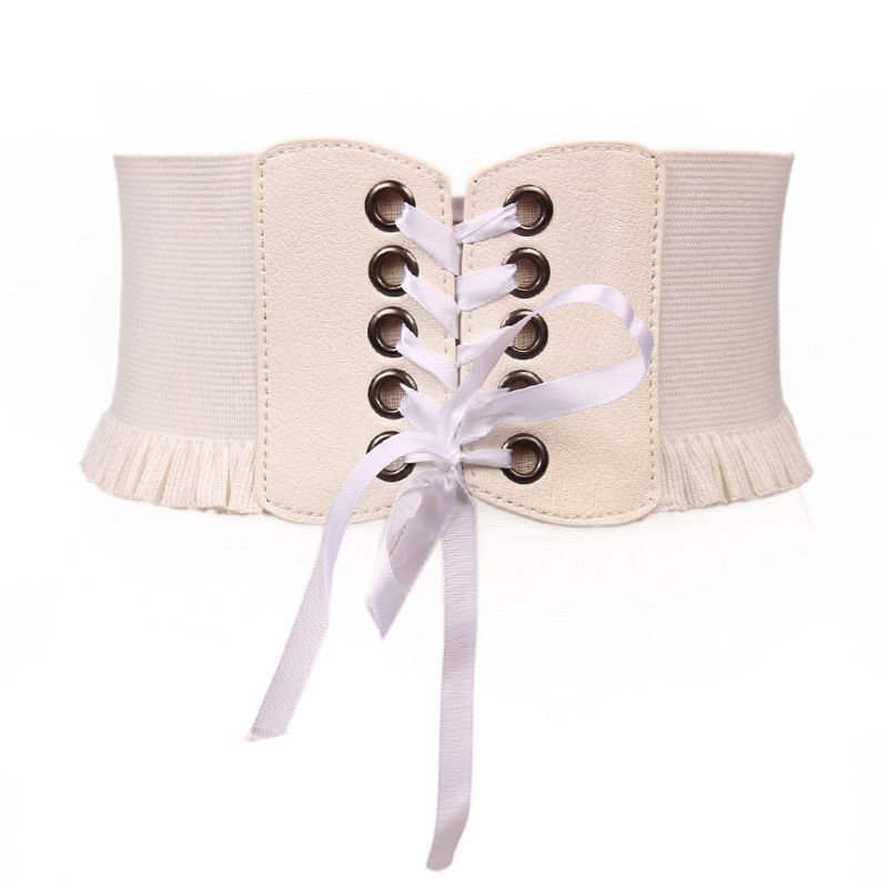 Women Wide Belt Canvas Fashion Dress Corset Waistband Elastic Cummerbund 60-80cm