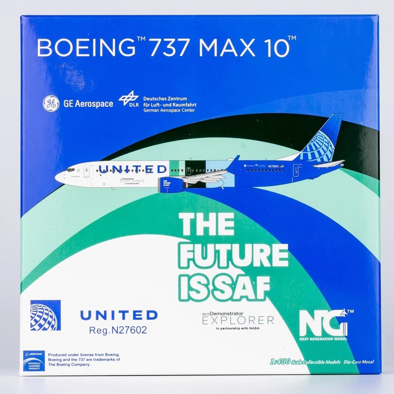 1:400 NG Model UNITED BOEING 737 MAX 10 Passenger Plane Diecast Aircraft Model