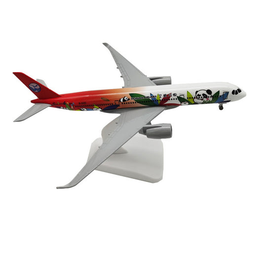 NEW 1:300 20cm Sichuan 350 A350 Panda Alloy Civil Airliner Plane Model Display