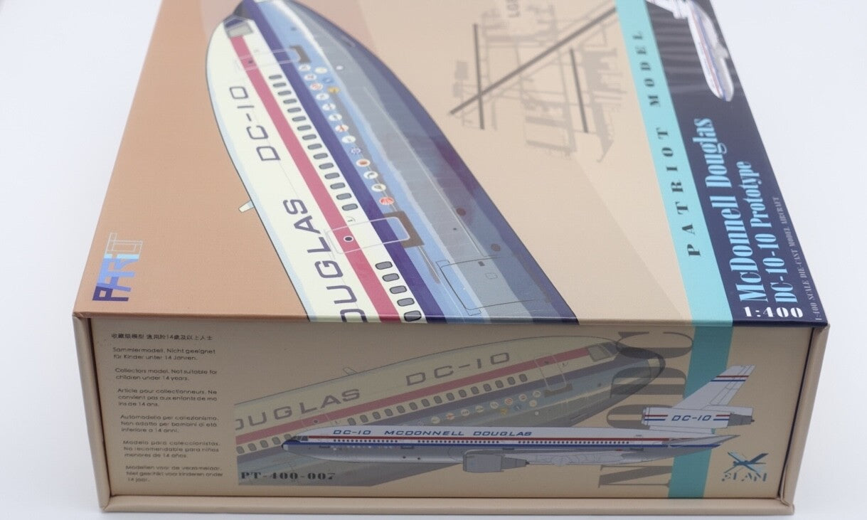 1:400 Patriot MCDONNELL DOUGLAS DC-10 Passenger Airplane Diecast Aircraft Model