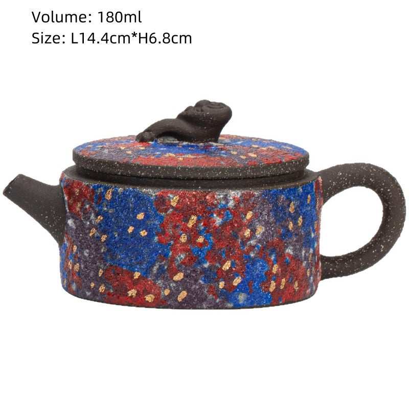 Crude Pottery Tea Pot Antique Style Chinese Ceramic Master Pot Handmade Craft