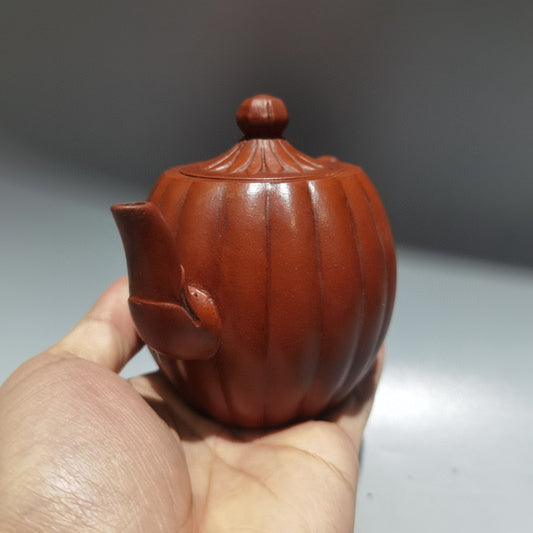 Chinese Yixing Zisha Clay Handmade Exquisite Tendon Pattern Teapot 31237