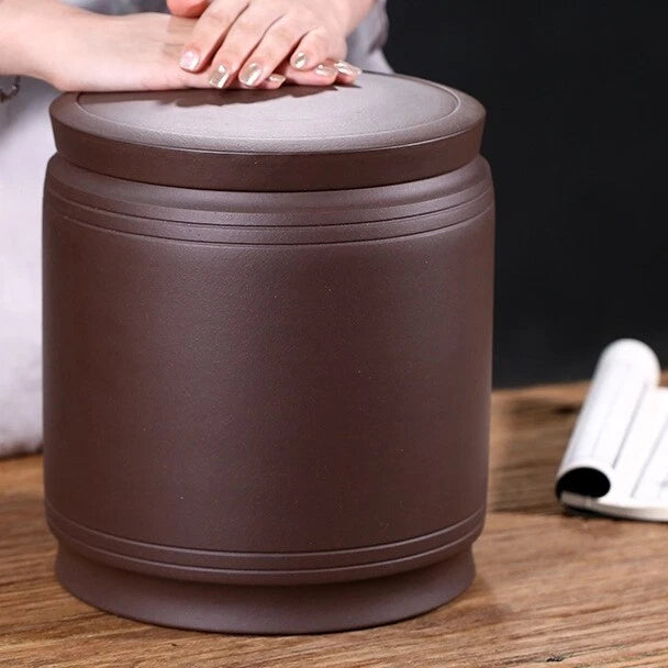Original Ore Real Yixing Zisha Purple Clay Tea Canister Sealed Lid Storage Jar