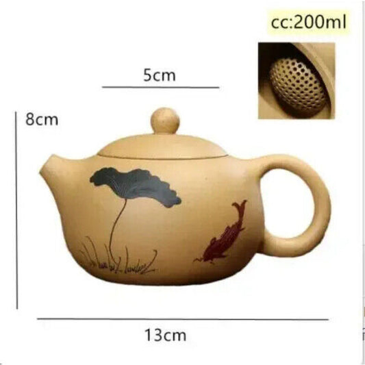 200ML Yixing Classic Tea Pot Purple Clay Xi Shi Teapots Ore Kettle Tea Set