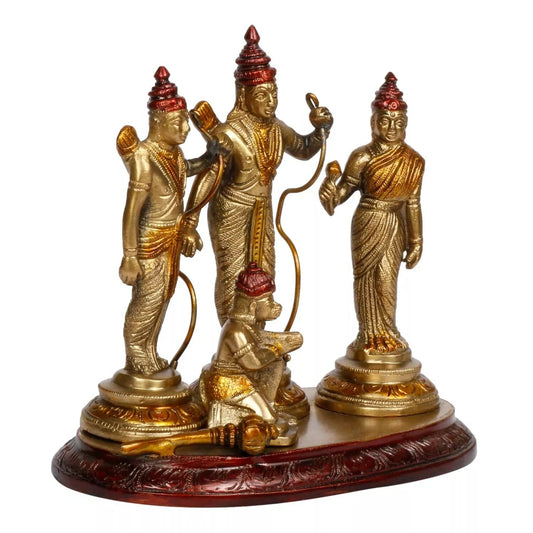 Ram Darbar Lord Rama Sita Laxman Hanuman Brass Family Statue Figurine Sculpture
