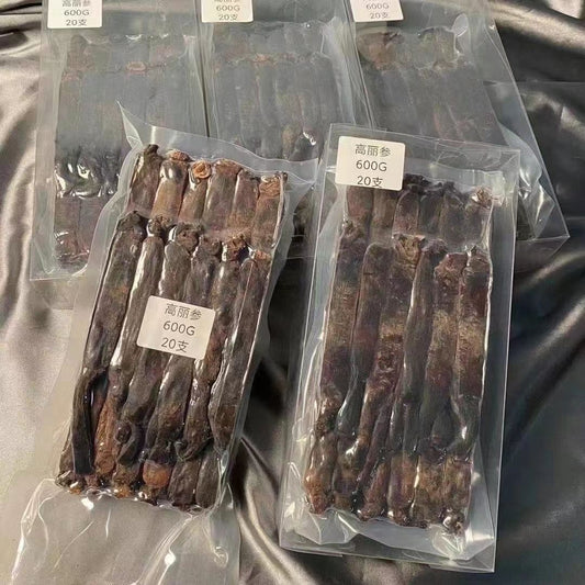 Natural 6 Year Korean Black Ginseng Root 600g 20 ~ 28 Red Ginseng-
