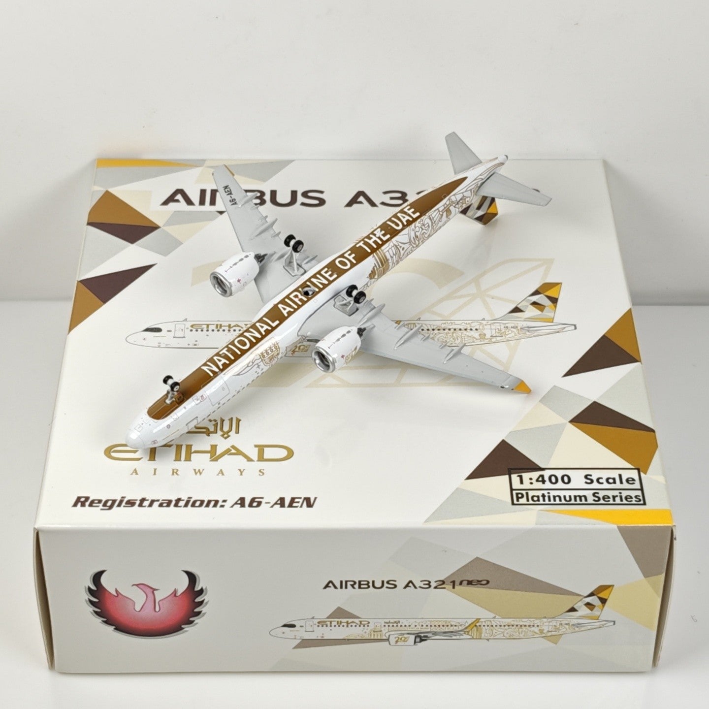 1:400 Phoenix Etihad Airways A321neo Airplane Diecast Aircraft Plane Model