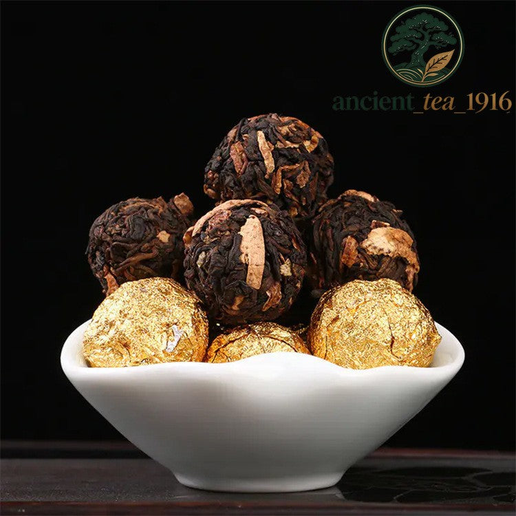 500g Yunnan Chenpi Ripe Tea Ancient Tree Dragon Ball Pu'er Tea