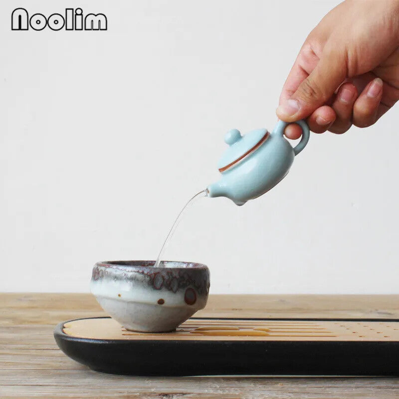 Mini Kiln Porcelain Teapot Ceramic Fingertip Tea Pot Small Tea Pet Ornaments