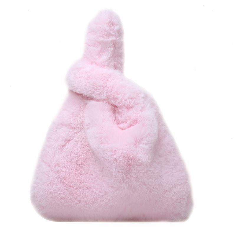 Fashion Underarm Wrist Bag Plush Hobos Shoulder Bags Furry Clutch Purse Handbag