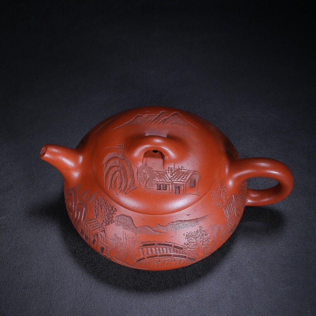 Chinese Yixing Zisha Clay Handmade Exquisite Teapot(石瓢 底款:金鼎商标)