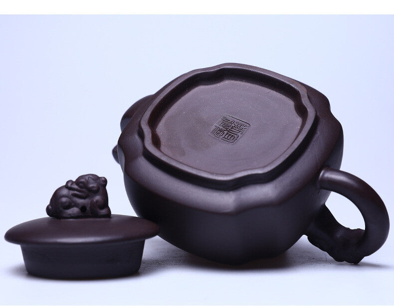 On Big Sales Yixing Zisha Purple Clay Tea Pot 260ml Lucky Animal Statue Marked