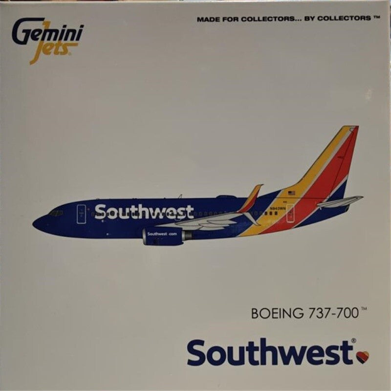 1:400 Geminijets Southwest Airlines B737-700W Passenger Airplane Diecast Model