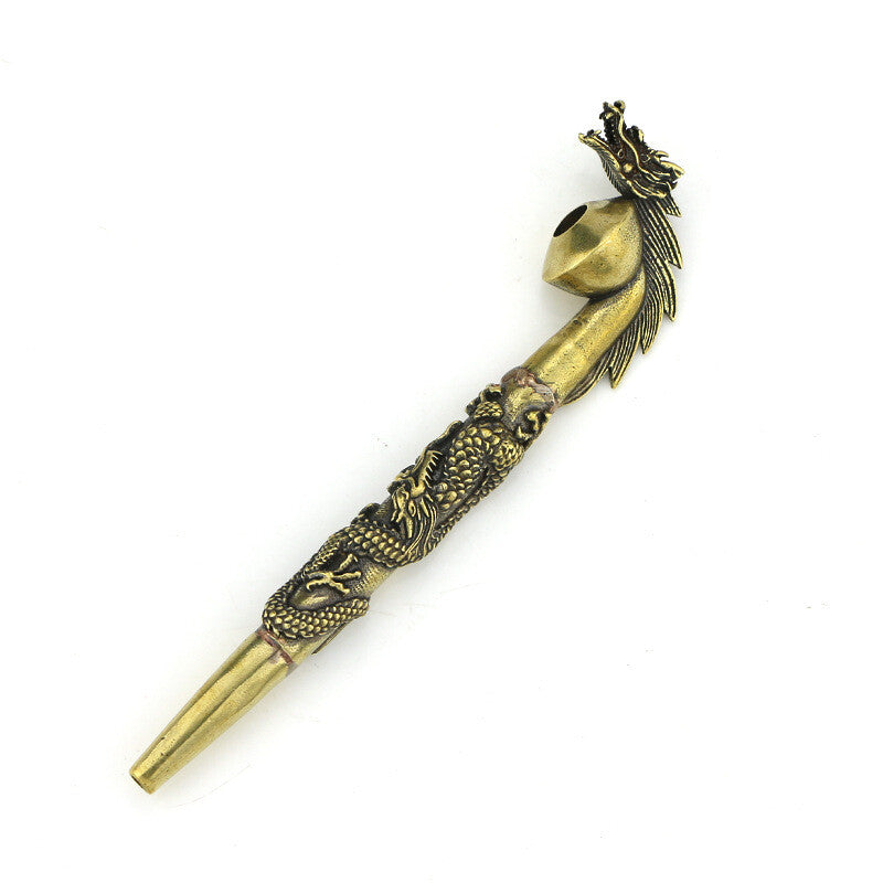 Brass Cigarette Holder Dragon Filter Pipe Cigarette Pipe Holder