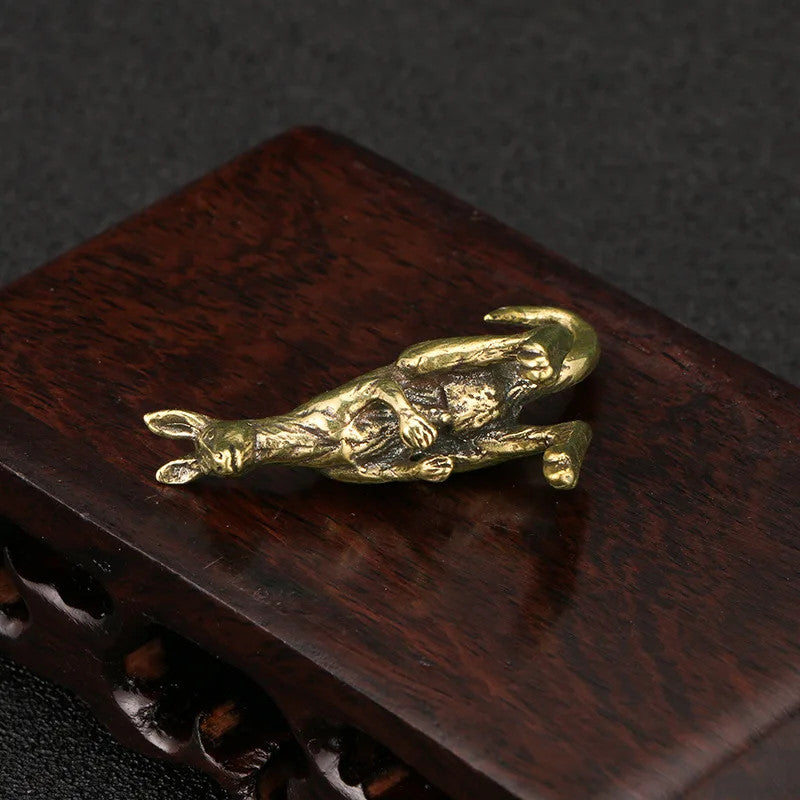 Brass Kangaroo Ornaments Figurines Tea Pet Tabletop Decoration Souvenir