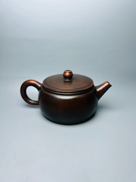 Chinese Yixing Zisha Clay Handmade Exquisite Teapot(大口盖福壶 底款: 顾景舟)