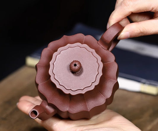 300cc chinese Yixing Handmade Zisha teapot qingshuini LingHua Gongfu Hu Tea Pot