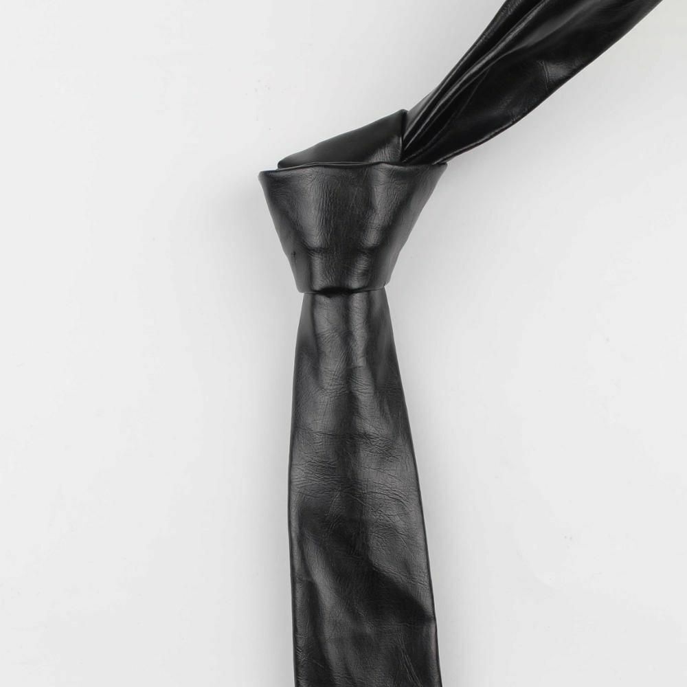 Men's Fashion Leather Patchwork Ties 144x5.5cm Wedding Party Women Adult Necktie