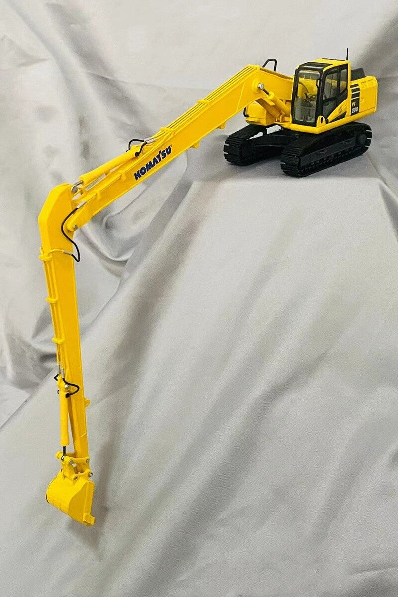 1:50 PC200-10 Extended Arm Excavator Contruction Machine Equipment Diecast Model
