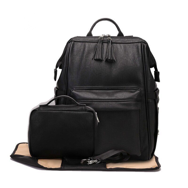 Pu Leather Diaper Bag Backpack Maternity Bag for Stroller Baby Mummy Bags Bag