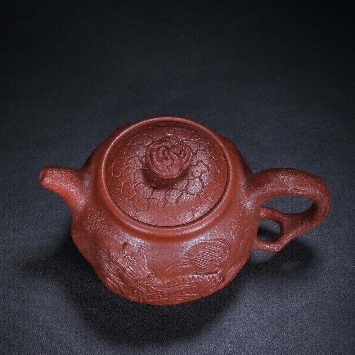 Chinese Yixing Zisha Clay Handmade Exquisite Teapot(供春 底款:陈国良)