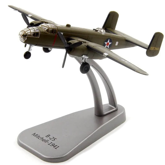 1/144 Scale B-25 Bomber Mitchell Alloy Aircraft Model Plane Souvenir Display