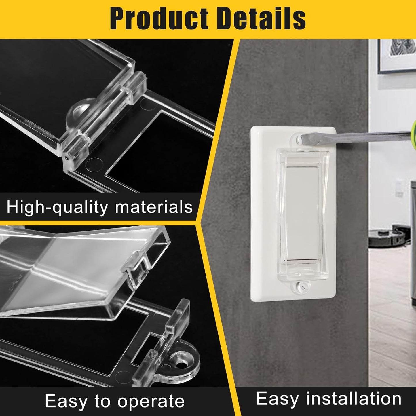 1 Light Switch Guard Cover, Baby Proof Wall Switch Cover Guard for Rocker Light