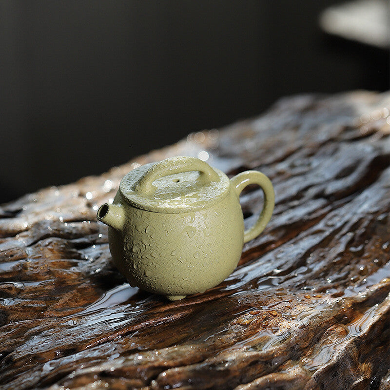 Creative Tea Pot Full Handmade Pot With Feet Real Yixing Zisha Green Clay Pot