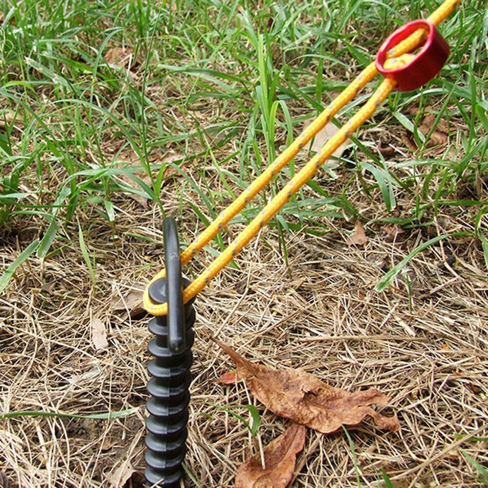 10pcs Set Tent Pegs Ground Nails Screw Anchor Hiking Stakes Pins Outdoor Camping