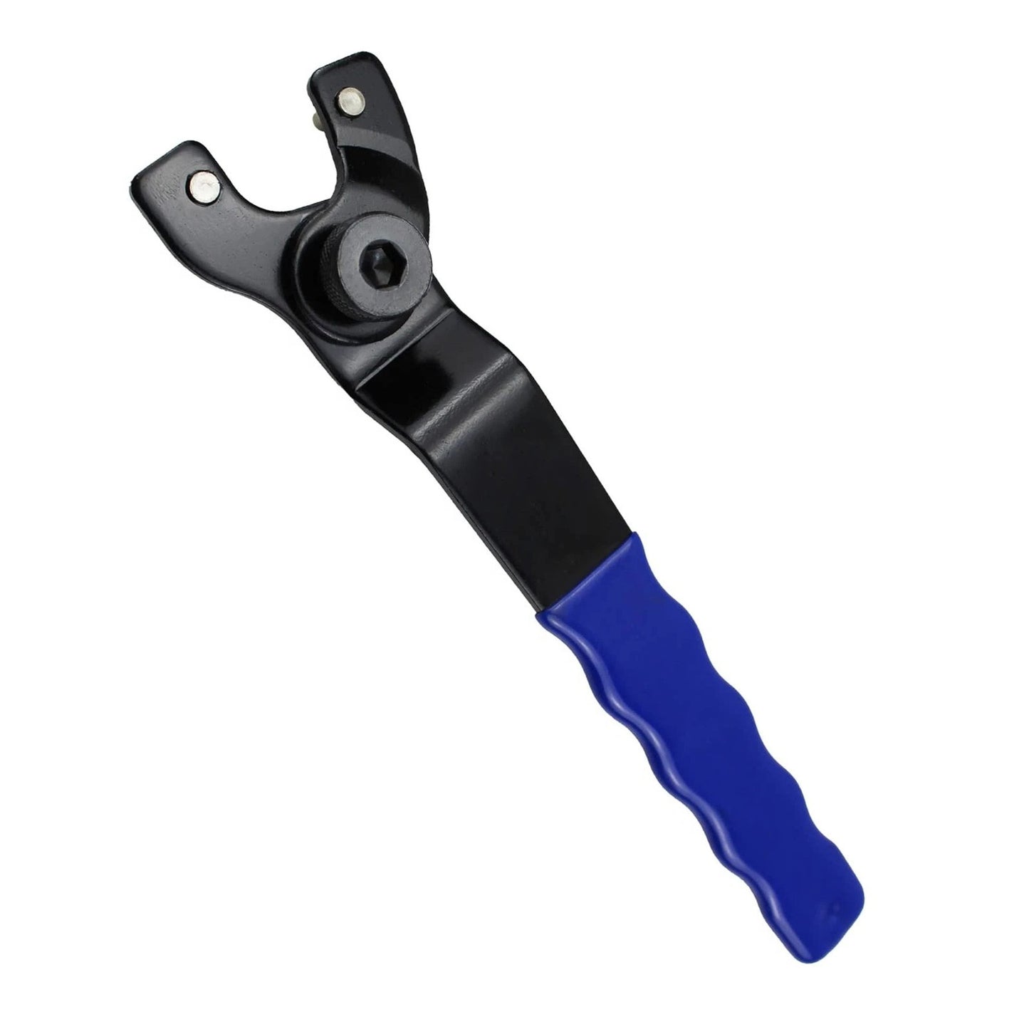 Durable Grinder Disc Wrench Tool Adjustable 0.5-1.25in Pin Spanner Rubber Grip;