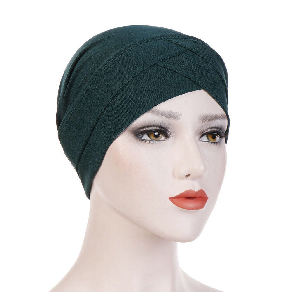 Women Stretch Turban Hat Hijab Headwear Hair Loss Chemo Cap Headwrap Head Cover*