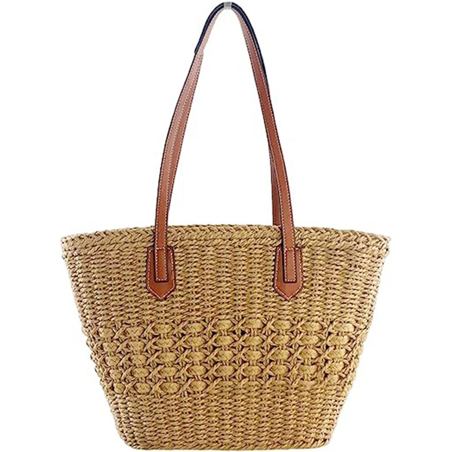 Women Straw Hobo Woven Shoulder Bag Large Tote Summer Travel Beach Handbag Purse