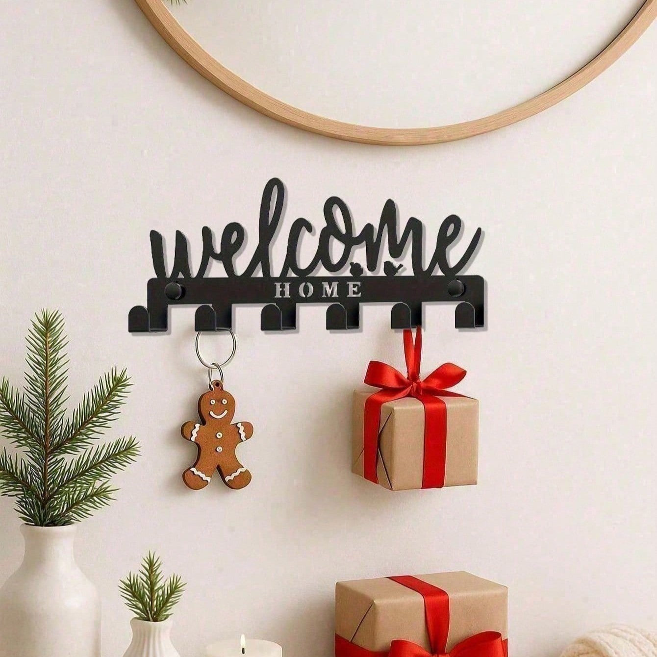 CIFbuy Metal Key Organizer Minimalist Entryway Wall Decor Housewarming Gift